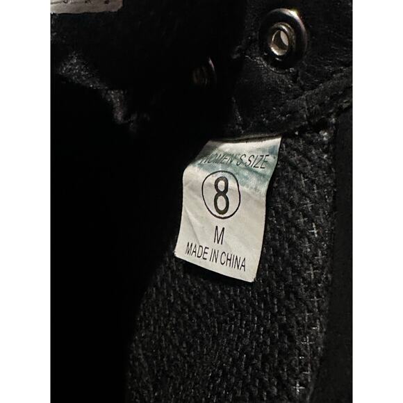 Xelement Womens Ultimate Leather Steel Toe Lace-Up Motorcycle Biker Boots Sz 8 M - Picture 7 of 10